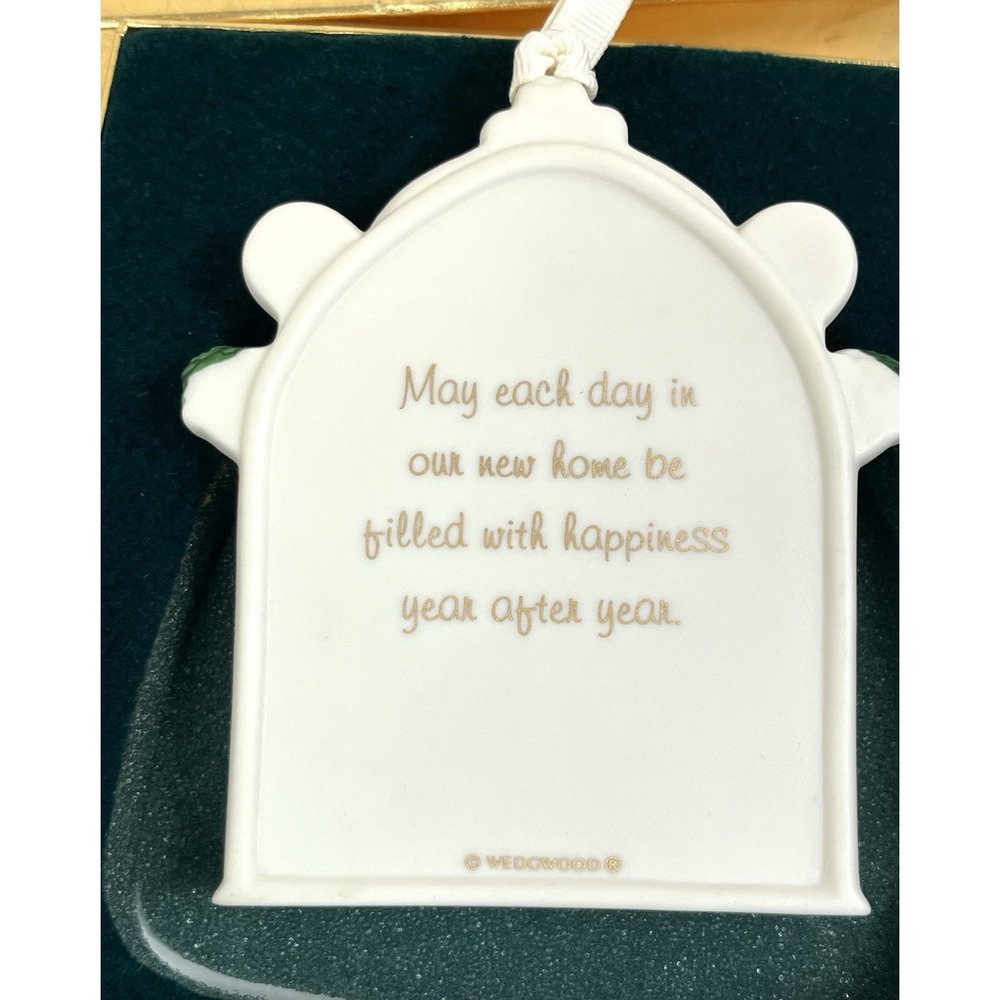 WEDGWOOD Porcelain 2003 Our New Home Christmas Ornament Fireplace NIB - Picture 5 of 11
